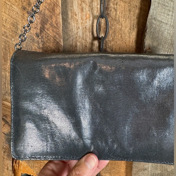 Etro Silver Metallic Shoulder Bag with Chain - Picture 7 of 13